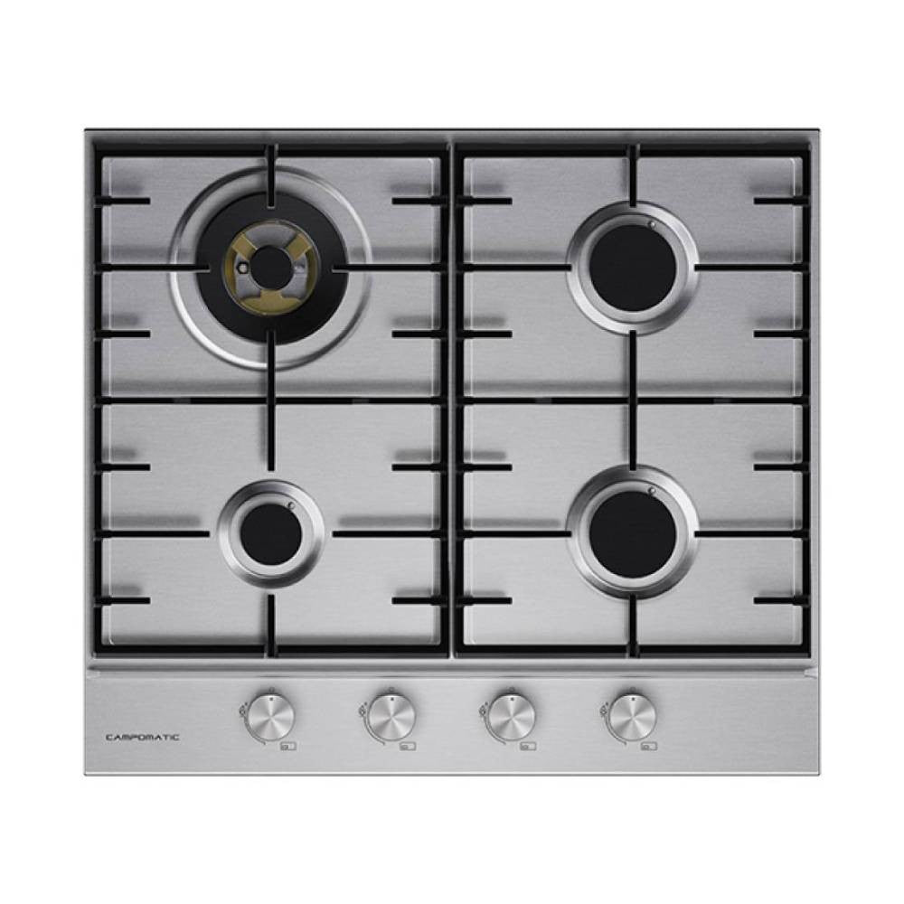 Campomatic Built-In Gas Hob 60cm 4 Burners Stainless Steel | C64XBCS
