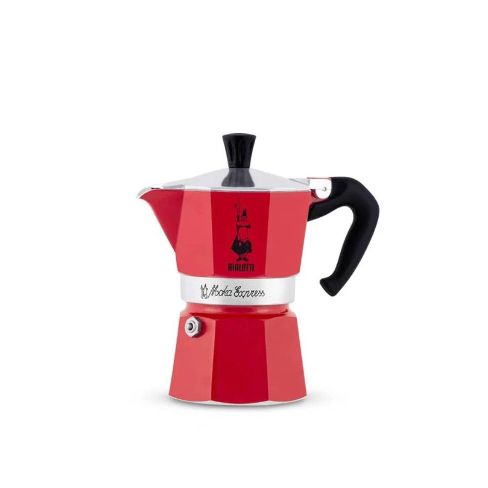 Bialetti Moka Express 1 Cup Red Aluminum Coffee Maker | BIA0004941
