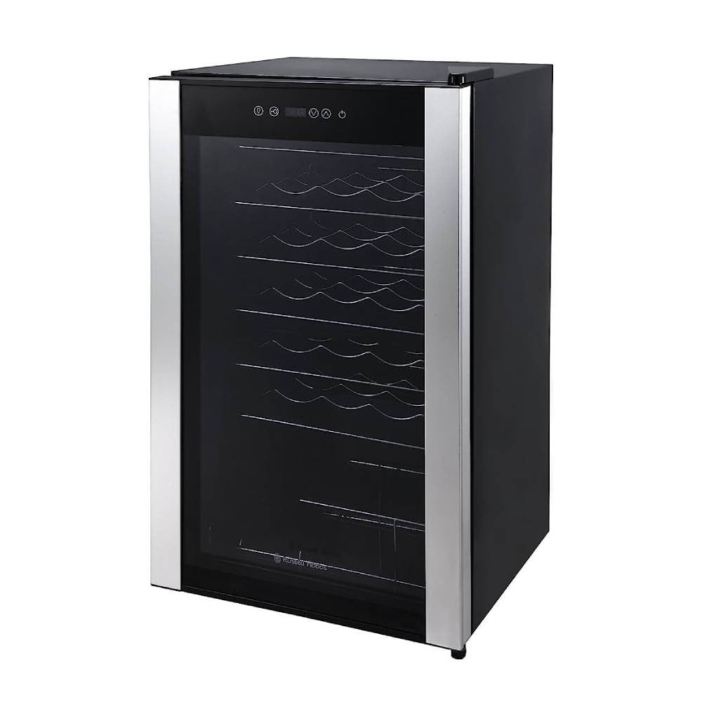 Russell Hobbs Freestanding Bottles Cooler Fridge - Black/Silver | RH34WC101