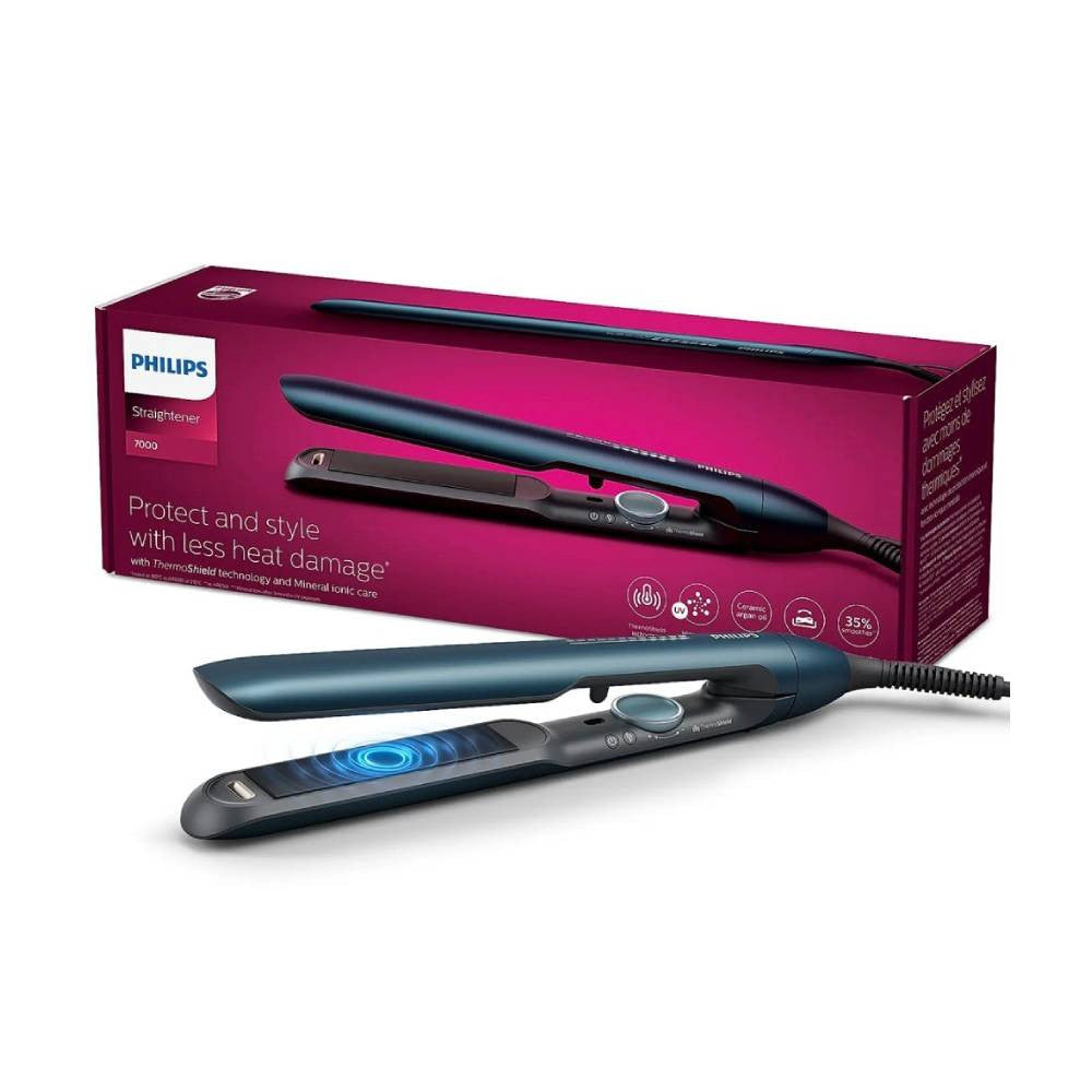 Philips 7000 Series Hair Straightener - Teal Metallic | BHS732