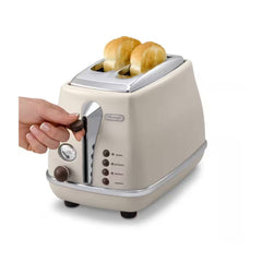 DeLonghi Icona Vintage 2-Slice Toaster Beige Cream | CTOV2103BG