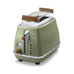DeLonghi Icona Vintage 2-Slice Toaster Olive Green | CTOV2003GR