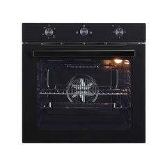 Queen Chef 60cm Built-In Gas Oven with Gas Grill 75L - Black | QCGO60-75LCB
