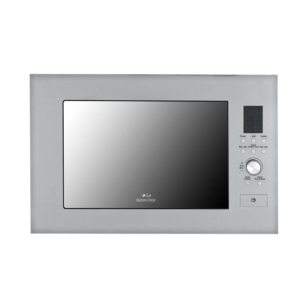 Queen Chef Built-In 28L Digital Microwave + Grill 900W - Silver | QCMBG-28S