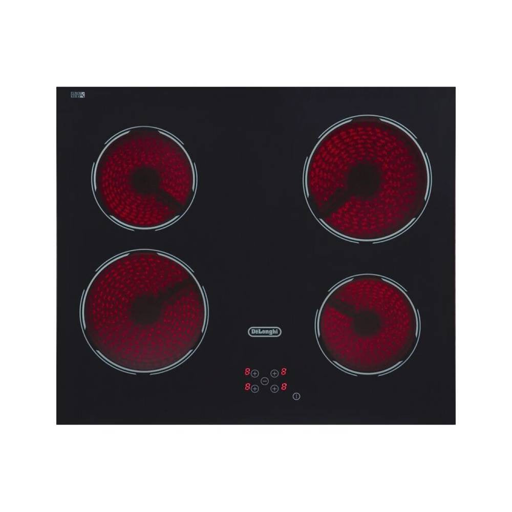 DeLonghi 60cm Electric Vitroceramic Hob - Black | PVC60TC-AL