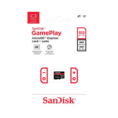 SanDisk GamePlay 512GB microSD Express Card for Nintendo Switch 2 | SDSQXFN-512G-AW6GN