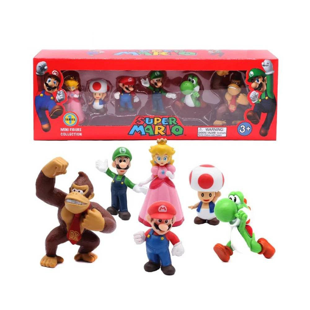 Super Mario 6-Piece Mini Figure Set Collection - Series 1