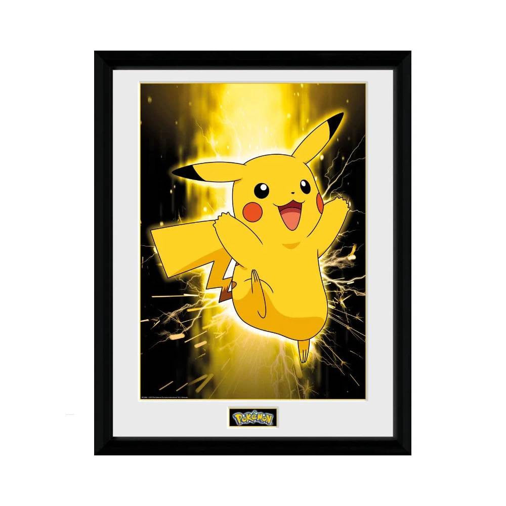 Pokemon Pikachu Glow 30 x 40 cm Framed Print