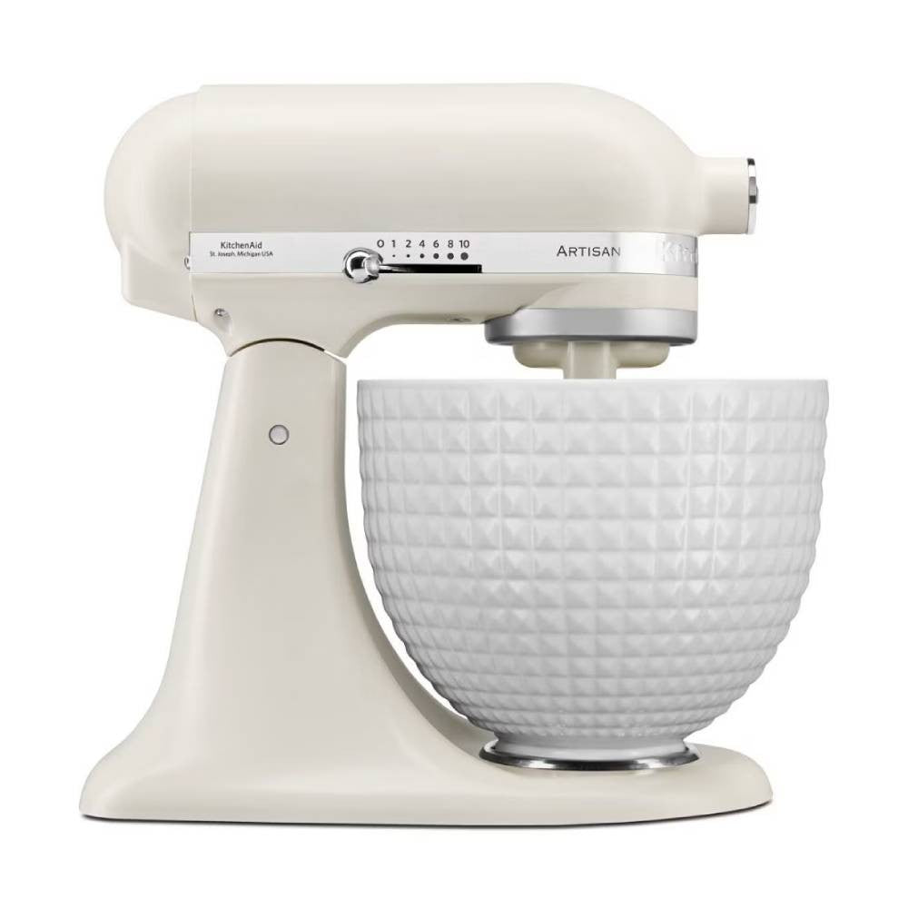 KitchenAid Artisan Monochrome 4.7L Stand Mixer Porcelain White | 5KSM156CXEPL