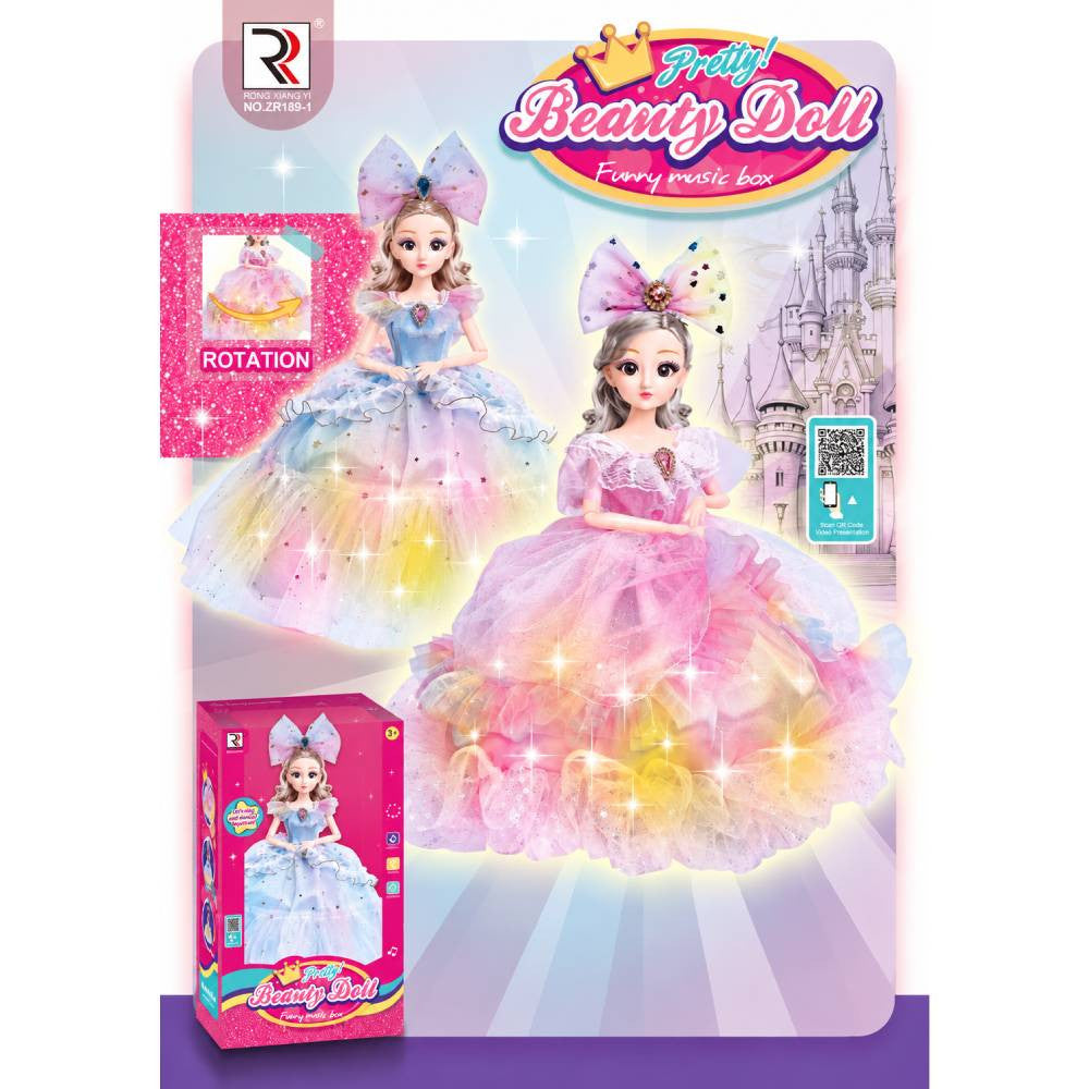 Pretty Beauty Doll with Music Light & Rotation | ZR189-1