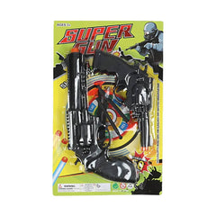 Kids Super Gun Shooting Playset with Target & Darts - Black | 77-22A
