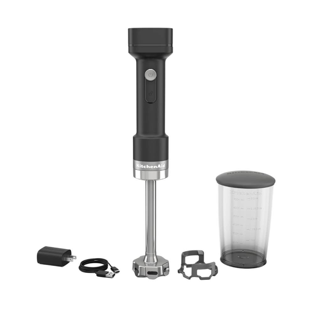 KitchenAid Go Cordless Hand Blender with Battery - Matte Black | 5KHBRV71BM
