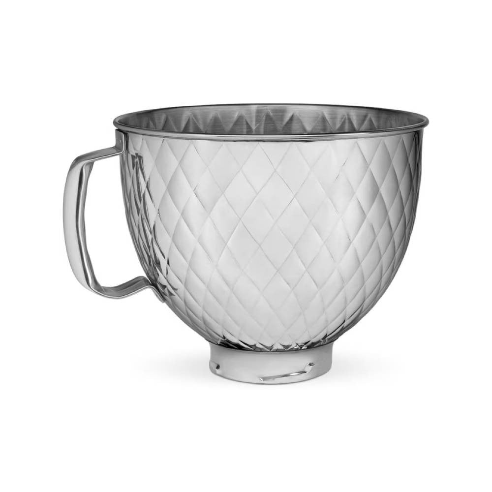 KitchenAid 4.8L Bowl with Handle - Quilted Stainless Steel | 5KSM5SSBQB