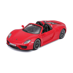 Bburago Porsche 918 Spyder 1:24 Die-Cast Model Car - Red | 18-21076R