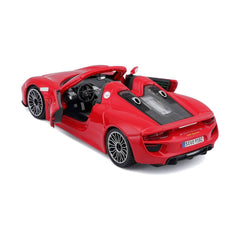 Bburago Porsche 918 Spyder 1:24 Die-Cast Model Car - Red | 18-21076R