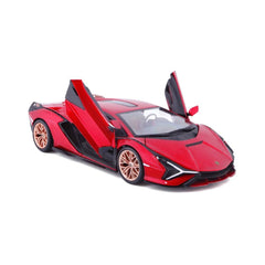 Bburago Lamborghini Sian FKP 37 1:24 Die-Cast Model Car - Red | 18-21099R
