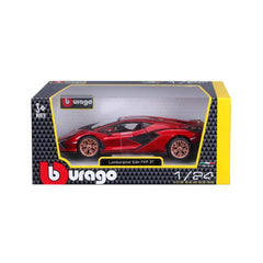 Bburago Lamborghini Sian FKP 37 1:24 Die-Cast Model Car - Red | 18-21099R