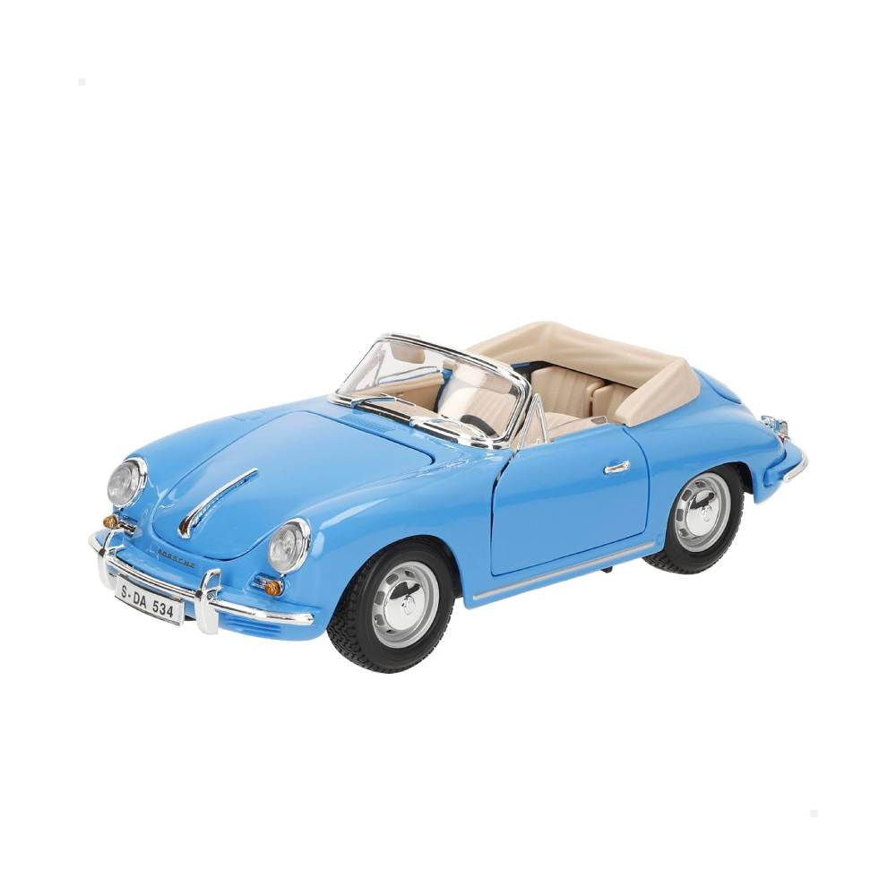 Bburago Porsche 356B Cabriolet 1961 1:18 Die-Cast Model Car - Blue | 18-12025