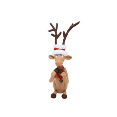 Christmas Reindeer Plush Toy with Santa Hat & Bell - 66cm | 67809806
