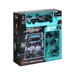 Bburago Mercedes-AMG F1 W15 #63 George Russell Pit Pass 1:43 Die-Cast Model Set | 18-38452