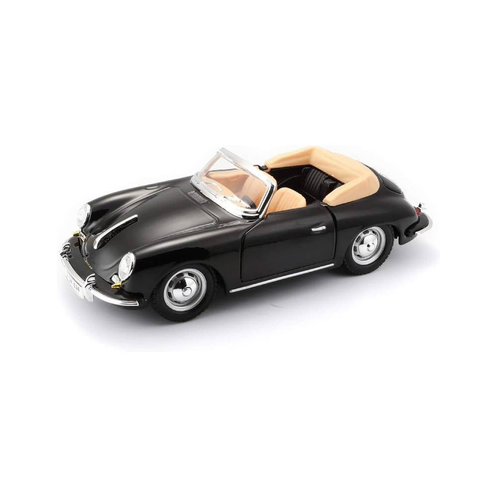 Bburago Porsche 356B Cabriolet 1:24 Die-Cast Model Car - Black | 18-22078