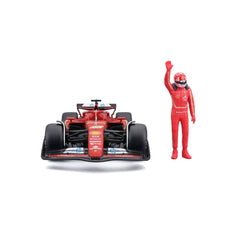 Bburago Ferrari SF-24 #16 Charles Leclerc 1:24 Die-Cast Model Car with Driver Figurine | 18-26823L