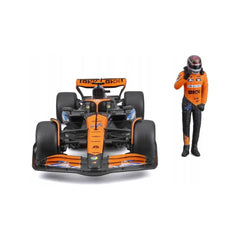 Bburago McLaren MCL38 Japan GP Livery #4 Lando Norris 1:24 Die-Cast Model Car with Driver Figurine | 18-28040N