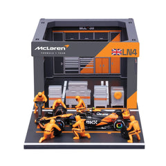 Bburago McLaren MCL38 #4 Lando Norris Miami Grand Prix 2024 Pit Pass 1:43 Die-Cast Model Set | 18-38451N
