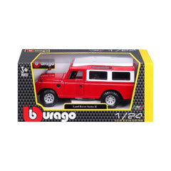 Bburago Land Rover Series II 1:24 Die-Cast Model Car - Red | 18-22063R