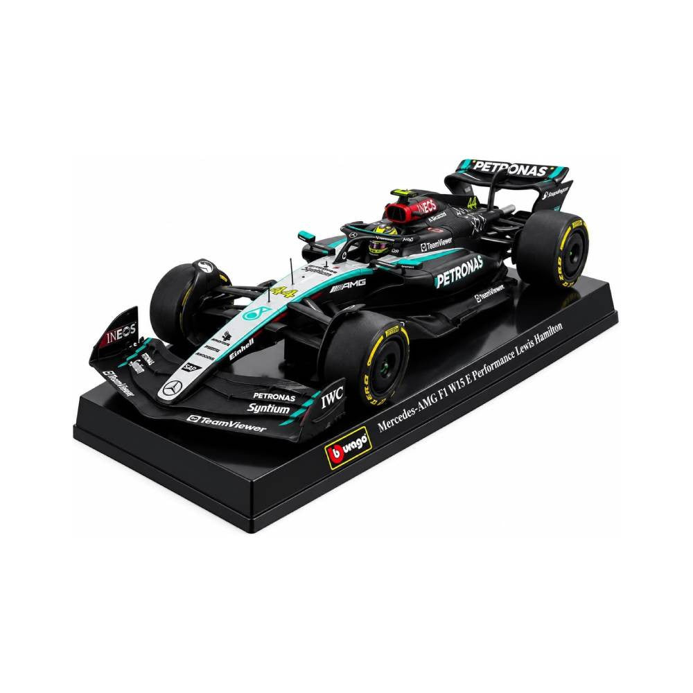 Bburago Mercedes-AMG F1 W15 #44 Lewis Hamilton 2024 1:24 Die-Cast Model Car | 18-28063H