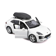 Bburago Euro Trek Porsche Macan 1:24 Die-Cast Model Car - White | 18-23013