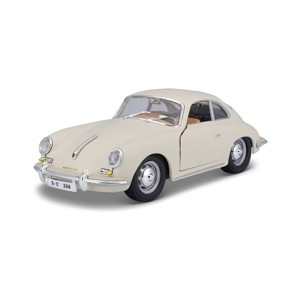 Bburago Porsche 356B Coupe 1961 1:24 Die-Cast Model Car - Cream White | 18-22079