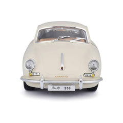 Bburago Porsche 356B Coupe 1961 1:24 Die-Cast Model Car - Cream White | 18-22079