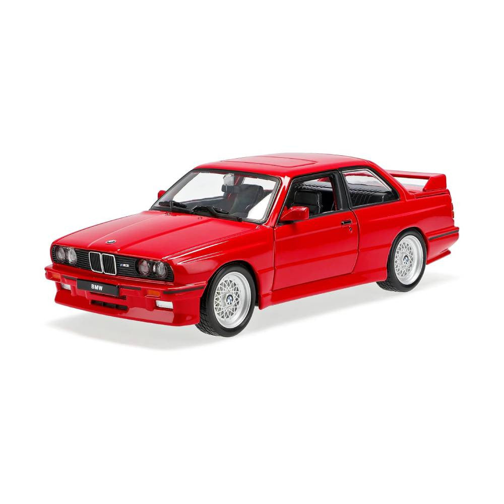 Bburago BMW M3 E30 1988 1:24 Die-Cast Model Car - Red | 18-21100R