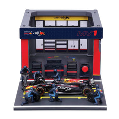 Bburago Red Bull RB20 #1 Max Verstappen 2024 Pit Pass 1:43 Die-Cast Diorama Set | 18-38453V