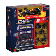 Bburago Red Bull RB20 #1 Max Verstappen 2024 Pit Pass 1:43 Die-Cast Diorama Set | 18-38453V
