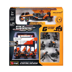 Bburago McLaren MCL39 #4 Lando Norris 2025 Pit Pass 1:43 Die-Cast Diorama Set | 18-38457N