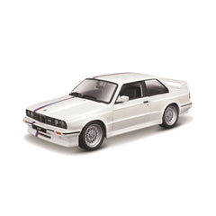 Bburago BMW M3 E30 1988 1:24 Die-Cast Model Car - White | 18-21100W