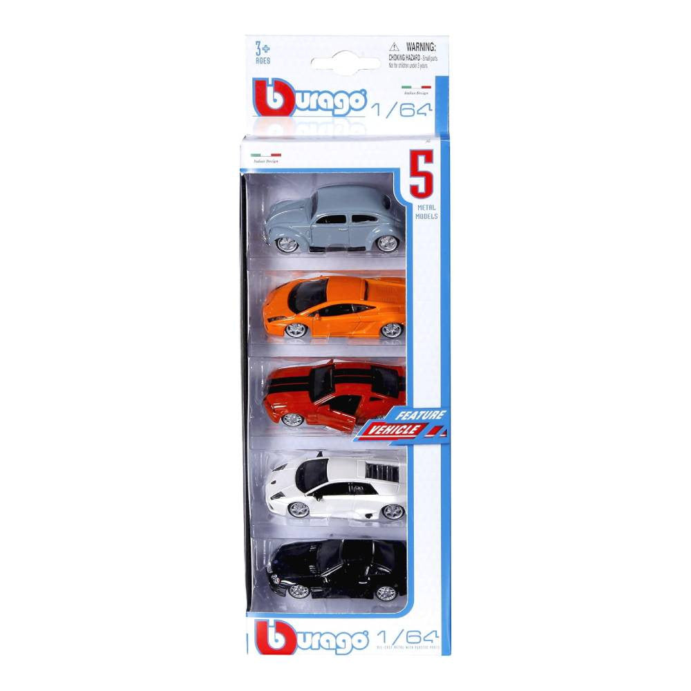 Bburago Street Fire 1:64 Die-Cast Cars 5-Pack | 18-59031