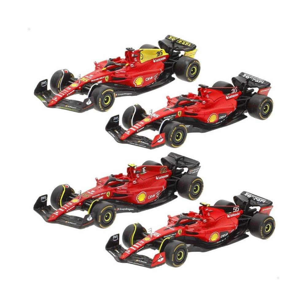 Bburago Ferrari F1-75 & SF-23 4-Pack 1:43 Die-Cast Model Cars | 18-36848