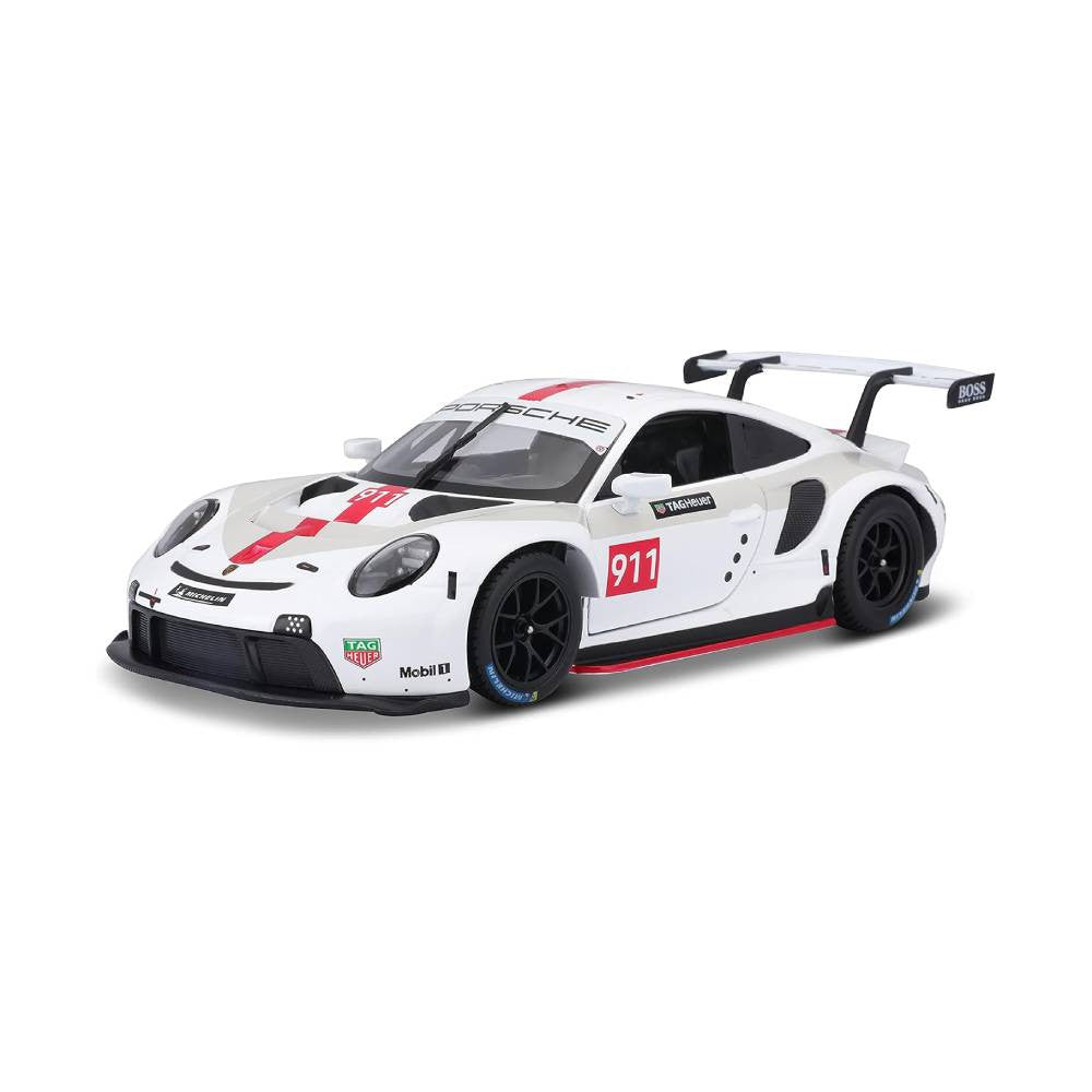 Bburago Porsche 911 RSR GT 1:24 Die-Cast Model Car - White | 18-28013