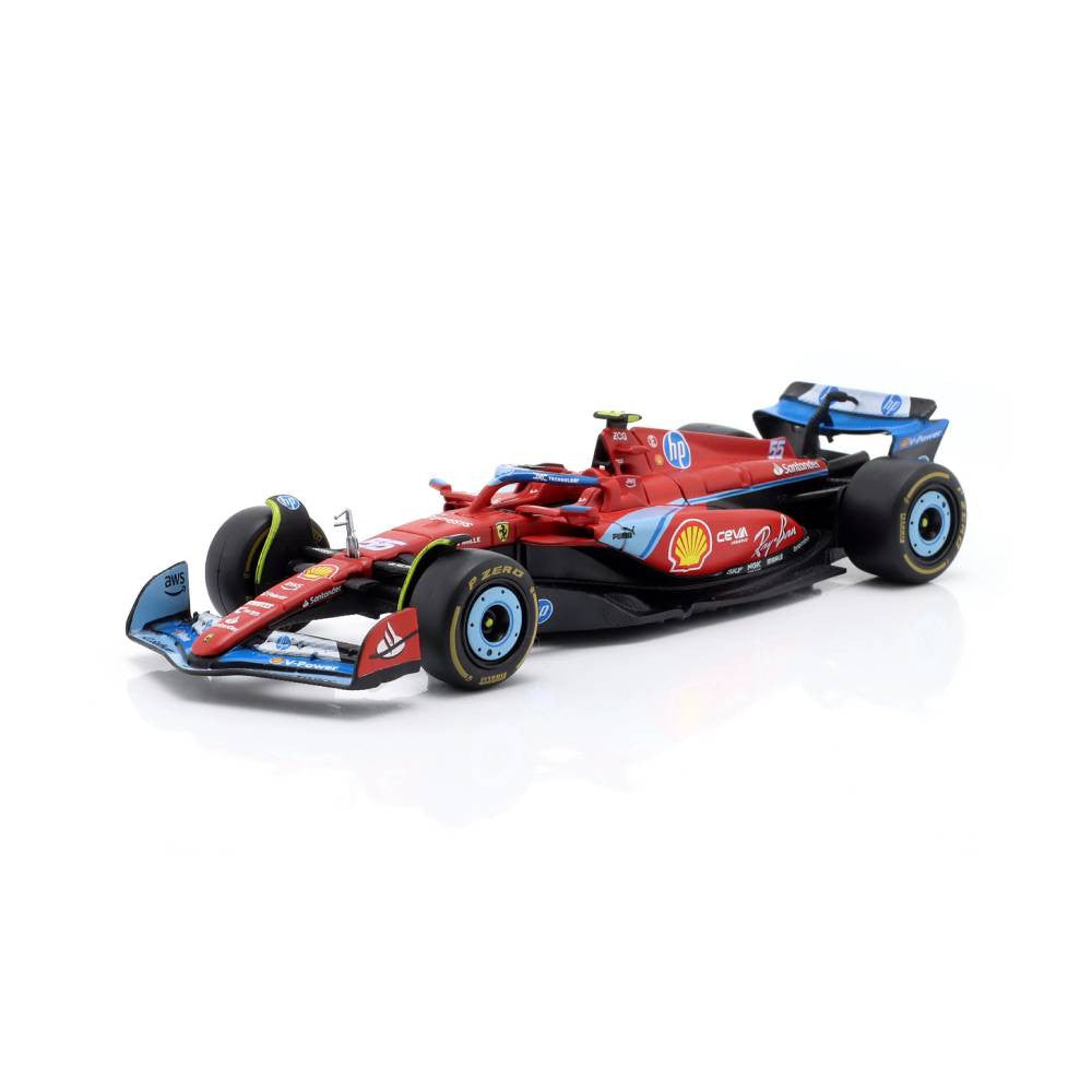 Bburago Ferrari SF-24 #55 Carlos Sainz Miami GP 2024 1:43 Die-Cast Model Car | 18-36844S