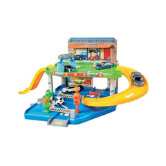 Bburago Street Fire Auto Service Playset with 1:43 Die-Cast Car | 18-30039