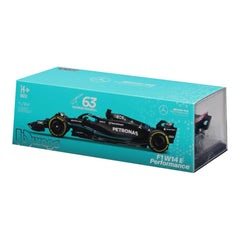 Bburago Mercedes-AMG F1 W14 E Performance #63 George Russell 2023 1:24 Die-Cast Model Car with Hard Acrylic Showcase | 18-28028R