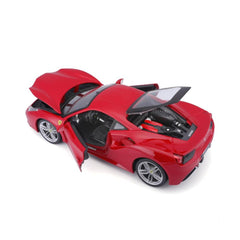 Bburago Ferrari 488 GTB 1:18 Die-Cast Model Car - Red