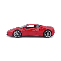 Bburago Ferrari 488 GTB 1:18 Die-Cast Model Car - Red