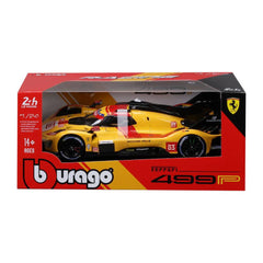 Bburago Ferrari 499P #83 Le Mans Champion 2025 1:24 Die-Cast Model Car - Yellow