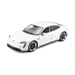 Bburago Porsche Taycan Turbo S 1:24 Die-Cast Model Car - White