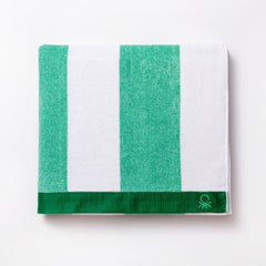 Benetton Home, Rainbow Beach Towel 100% Terry Cotton Green Rainbow Be | BE-0201