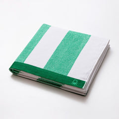 Benetton Home, Rainbow Beach Towel 100% Terry Cotton Green Rainbow Be | BE-0201